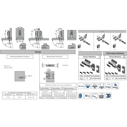 Петля GTV SOLID PRO полунакладная Гидравлическая + Прямая планка 3Д CLIPON - ZM-DCHCB08-3DBEO