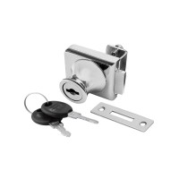 Замок одинарний до скла 407 хром