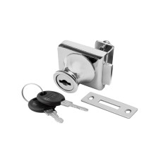 Замок одинарний до скла 407 хром