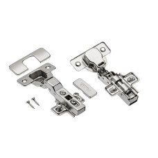 Петля напівнакладна з доводчиком без євро шурупа ECHC-В