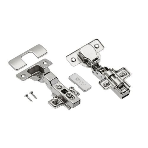 Петля напівнакладна з доводчиком без євро шурупа ECHC-В - ZM-ECHC08BEO