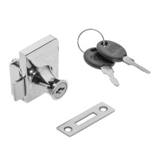Замок подвійний до скла 409 хром