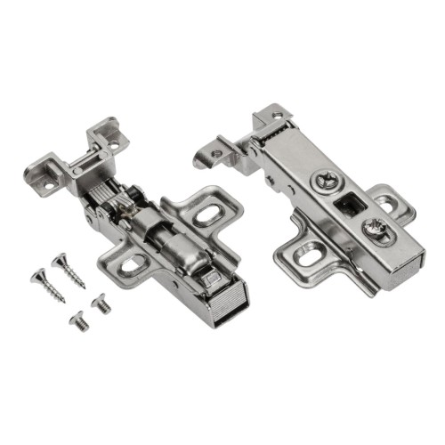 Петля GTV кліпова для алюмінієвих рамок накладна з доводчиком - ZM-HCRALU9BE