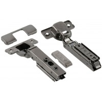 Петля GTV SOLID PRO BLACK накладна Гідравлічна + Пряма планка 3Д CLIPON