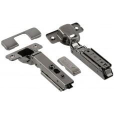 Петля GTV SOLID PRO BLACK накладна Гідравлічна + Пряма планка 3Д CLIPON