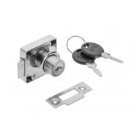 Замок квадратний хром врізний із засувкою KL-338