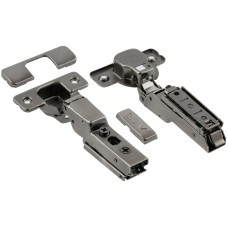 Петля GTV SOLID PRO BLACK напівнакл. Гідравлічна + Пряма пл. 3Д CLIPON