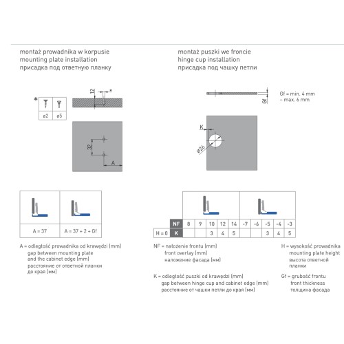 Петля GTV накладна міні + опорна планка під скло - zp-cig-09uze
