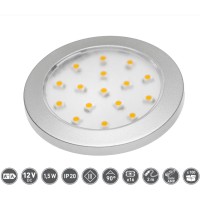 Світильник LED Lumino 12V DC, 1.5W, 16 SMD3528, 200см провід з miniAMP х/б, алюміній