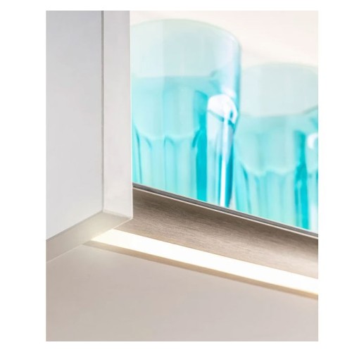 LED-профіль GTV для торця полиць 3 м колір Сталь - PA-GLAXWN3M-AL-06