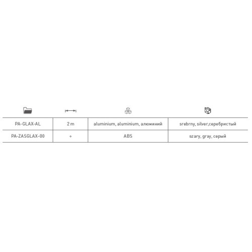 Заглушка кінцева профілю GLAX, для світлодіодної стрічки врізна - PA-ZASGLAX-00