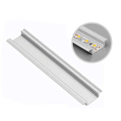 Алюмінієвий профіль GLAX врізний, 3 метри, (ціна за 3 метри) - PA-GLAX3M-AL