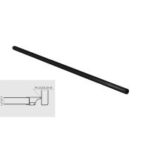 Ущільнювач для профілю GLAX для торця полиць чорний (Рулон 10м)