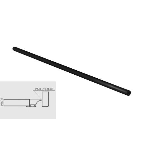 Уплотнитель для профиля GLAX для торца полок черный (Рулон 10м) - PA-USZGLAX-00N