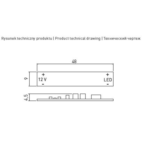 Датчик GTV для профілю LED - AE-WLPR-60