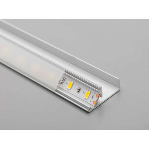 LED-профіль GTV кутовий-торцевий односторонній 3м - PA-GLAXNBJ3M-AL