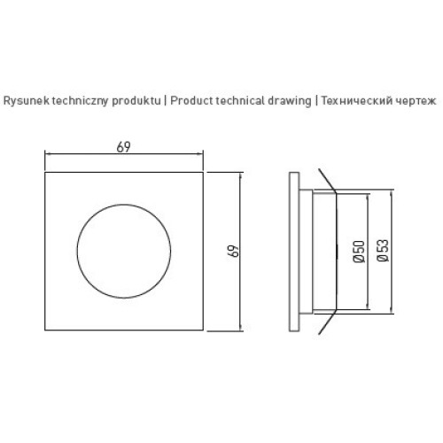 Набір 3 квадратних світлодіодних світильників MARBELLA PLUS б/х - LD-KWP27ZB-53