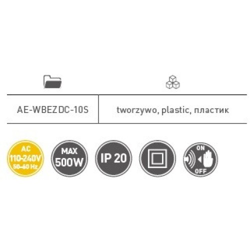 Датчик GTV руху для освітлення на помах руки - AE-WBEZDC-10S