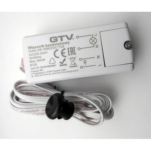 Датчик GTV руху для освітлення на помах руки - AE-WBEZDC-10S