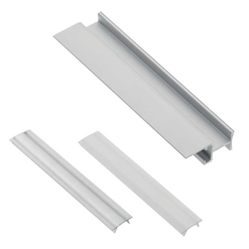 Алюминиевый профиль GLAX mini для стеклянных полок, 2 метра (цена за 2 метра) - PA-GLAXMPK-AL
