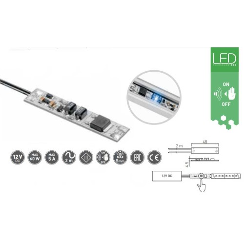 Датчик для профілю LED з проводом 2м - AE-WLPR-60P2