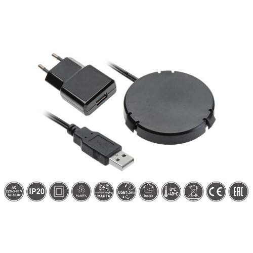 Бездротовий зарядний пристрій, під стільницю - AE-ZLADPOD-20