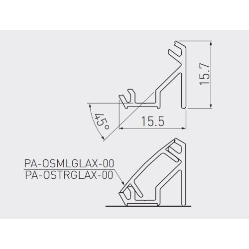 LED-профіль GTV кутовий накладний 2м Чорний матовий - PA-GLAXNKKT-AL-20M