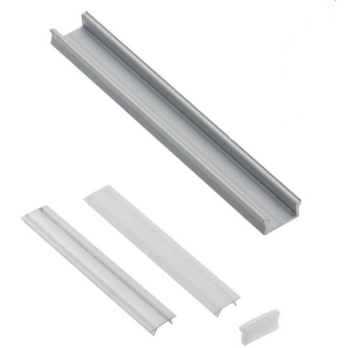 Алюминиевый профиль GLAX накладной MINI, 3 метра (цена за 3 метра) - PA-GLAXMNK3M-AL