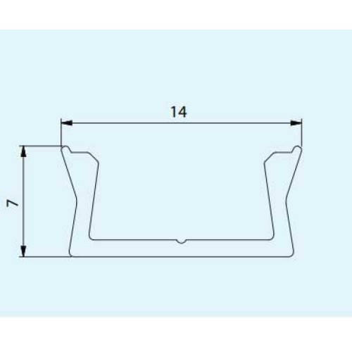 Алюминиевый профиль GLAX накладной MINI, 3 метра (цена за 3 метра) - PA-GLAXMNK3M-AL