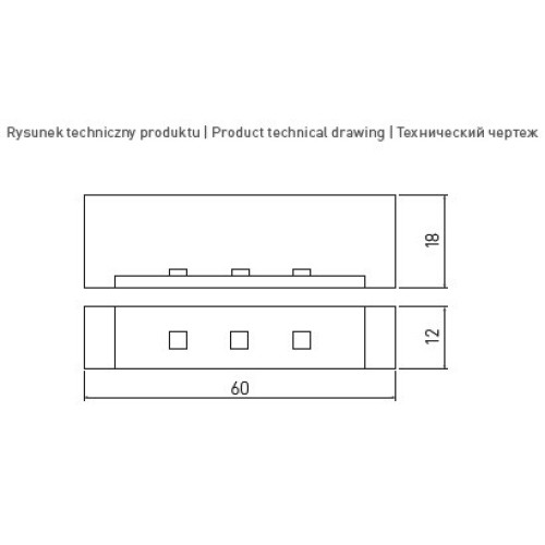 Кліпса пластикова освітлювальна до скляних полиць DC 12v, 3 SMD LED, 0,25w, 2м провід, теплий білий - LD-KLPCB-00