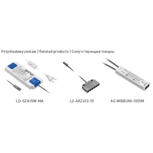 Світильник LED Lumino 12V DC, 1.5W, 16 SMD3528, 200см провід з miniAMP т/б, алюміній - LD-LU16CB-53