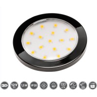 Світильник LED Lumino 12V DC, 1.5W, 16 SMD3528, 200см провід з miniAMP н/б, чорний