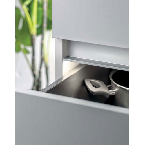 Профіль L горизонтальний GTV VELLO 3000 мм з пазом під LED 5мм Алюміній - PA-VELLO-L3M-05