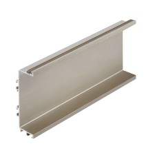 Профіль C горизонтальний GTV VELLO 3000 мм із пазом під LED 5мм Сталь