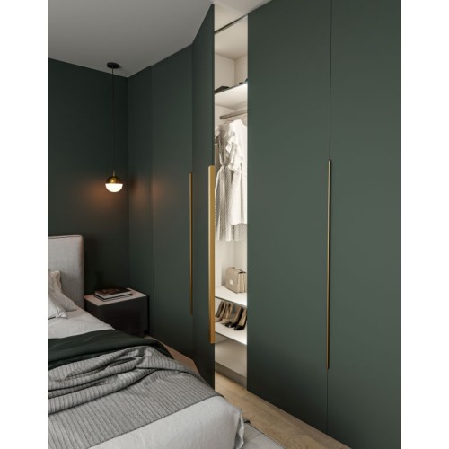 Ручка меблева торцева GTV HEXA світле золото C=1200 mm-UA-HEXA-1200-22