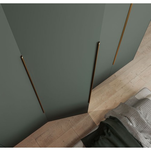 Ручка меблева торцева GTV HEXA світле золото C=1200 mm-UA-HEXA-1200-22