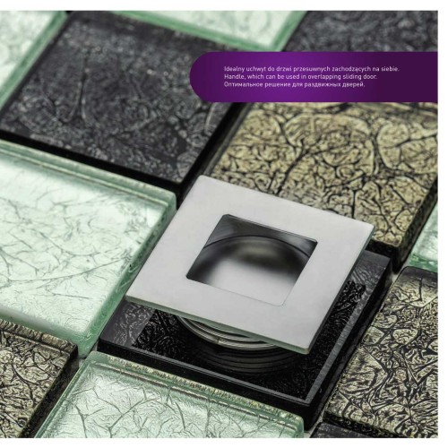 Ручка врезная квадрат d 35 В226 Хром - uz-00b226-01