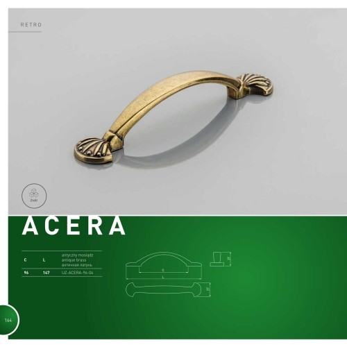 Ручка ACERA 096 мм Бронза - UZ-ACERA-96-04