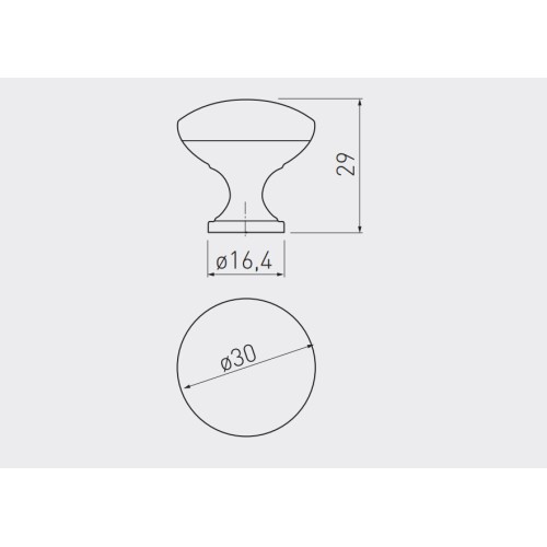 Ручка кнопка GTV TERNI d 30 мм Черный матовый - GZ-TERNI-1-20M
