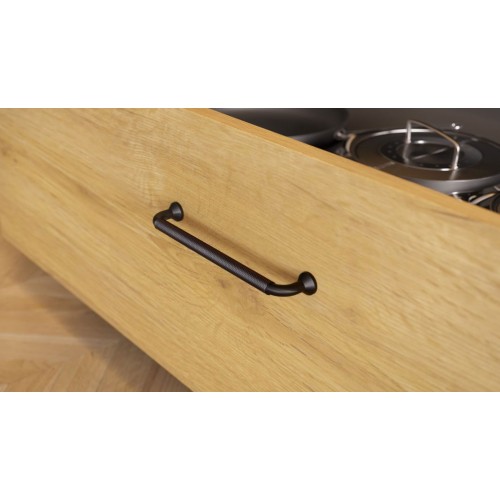 Ручка мебельная GTV STRUCTURE 192 мм Черный матовый - UA-STRUCTURE-192-20M