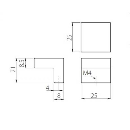 Ручка UZ-55 Хром - UZ-55-025-01