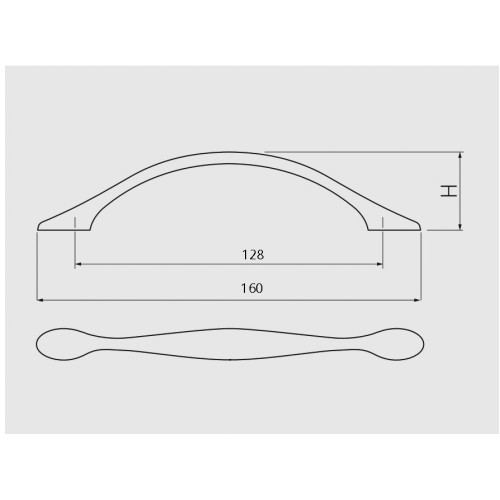 Ручка меблева GTV CAMAIO 128 мм Чорний матовий - UZ-CAMAI-128-20M
