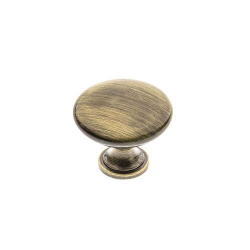 Ручка кнопка GTV TERNI d 30 мм Античная шлифованная латунь - GZ-TERNI-1-09