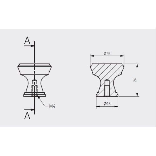 Ручка меблева SONET Античне срібло - GZ-SONET-1-07