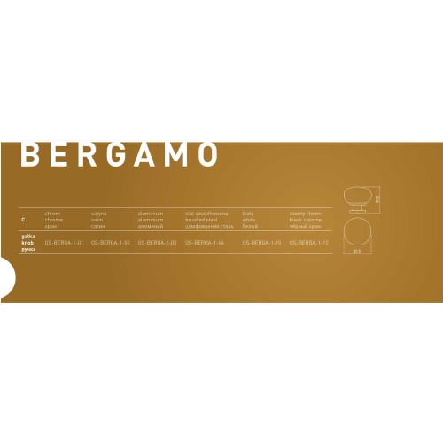 Ручка кнопка BERGAMO Алюміній - GS-BERGA-1-05