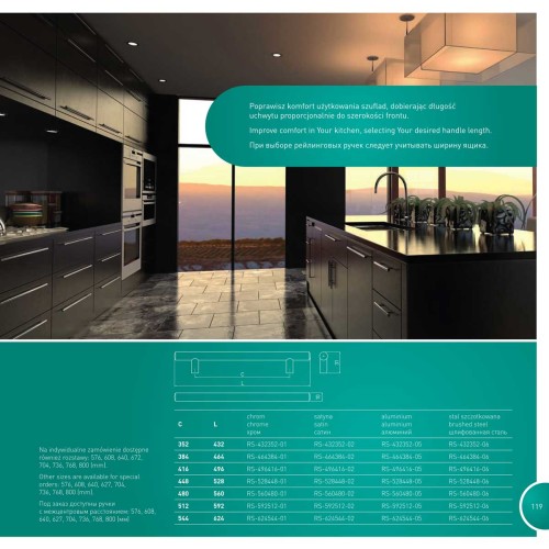 Ручка релінг 320/400 хром - RS-400320-01