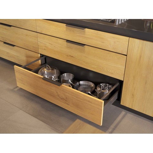 Ручка меблева торцева GTV HEXA Чорний мат. C=096 мм - UA-HEXA-96-20M