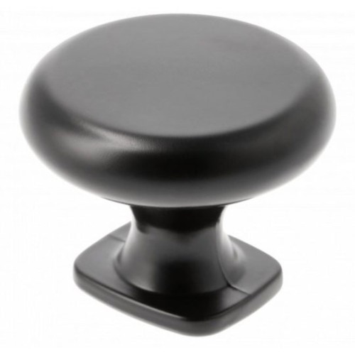 Ручка мебельная кнопка GTV LORENA d 33 мм Черный матовый - GZ-LORENA-1-20M