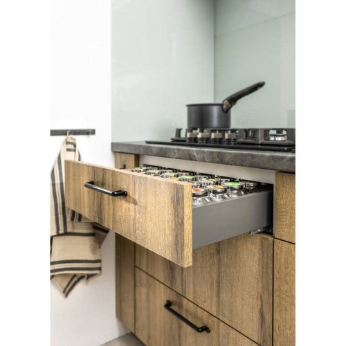 Меблева ручка GTV OTTO 160 мм Чорний матовий - UZ-OTTO-160-20M