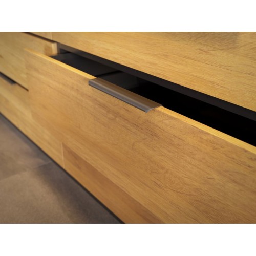 Ручка меблева торцева GTV HEXA Чорний мат. C=1200 мм - UA-HEXA-1200-20M